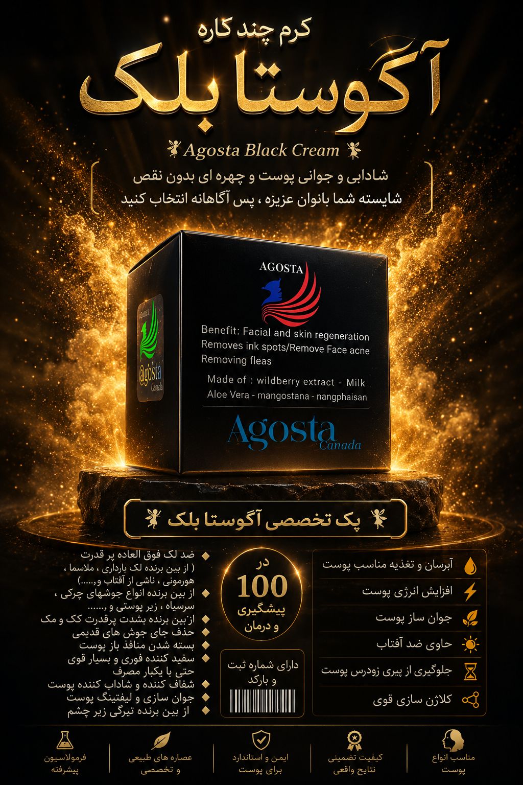 کرم ضدلک و ضدجوش آگوستا بلک